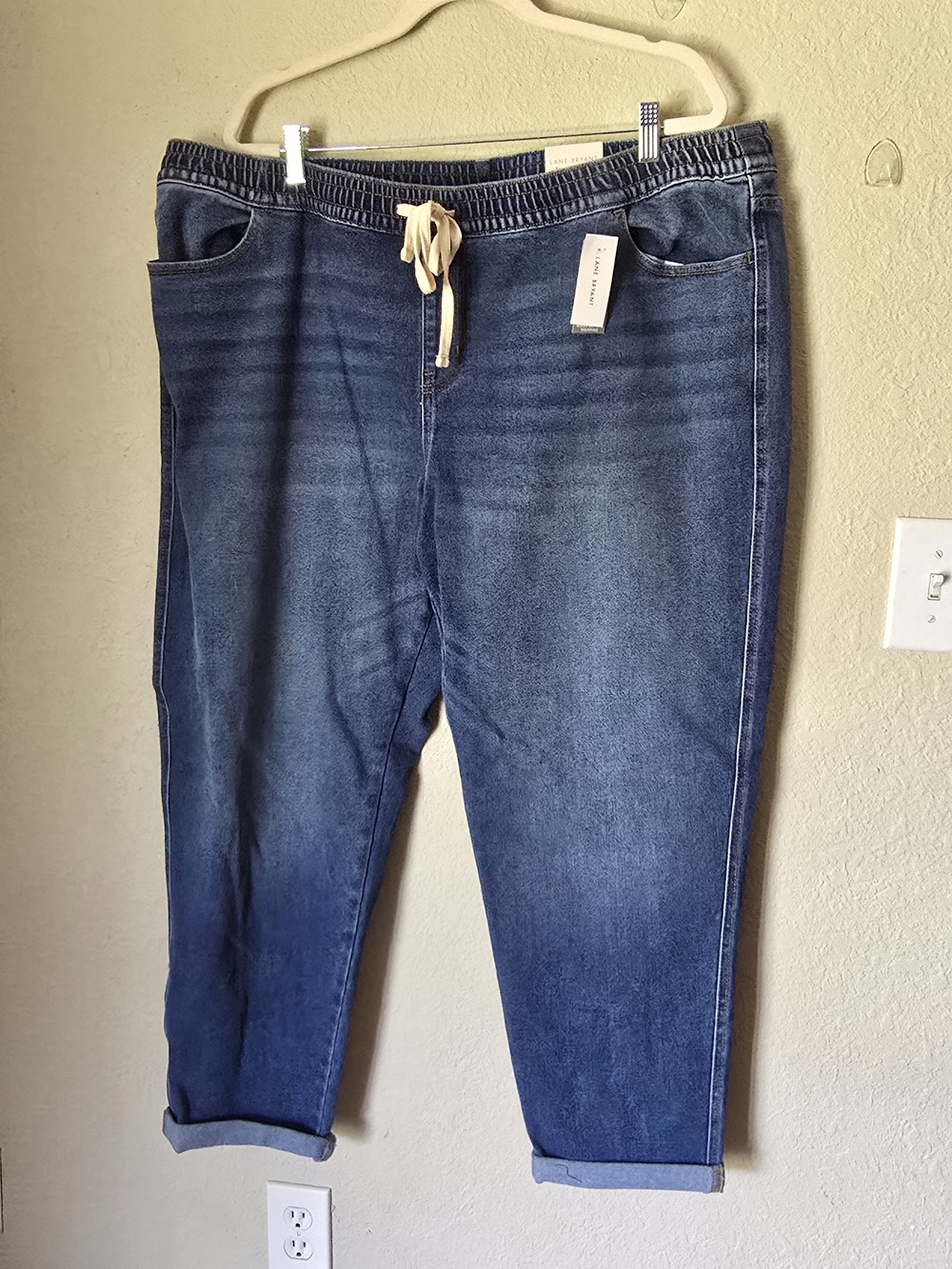 Relaxed Drawstring Dark Blue Women’s Jeans